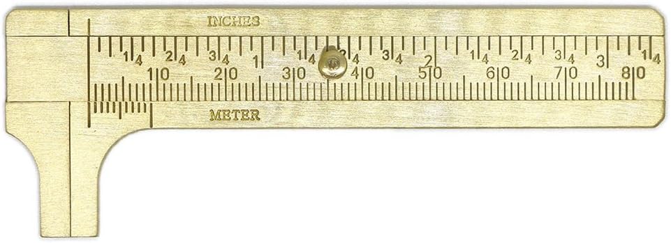 GEZICHTA Vernier Caliper Ruler, Copper Mini Vernier Calipers 80mm/100mm/120mm Sliding Gauge Measure Ruler 1 Pc (80mm)