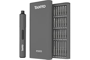 TANYO Mini Electric Screwdriver, 51 In 1 Precision Electric Screwdriver Cordless with 48 S2 Steel Bits, Rechargeable 400mAh Battery Power Screwdriver for Repair Tool Phone Camera Laptop Watch