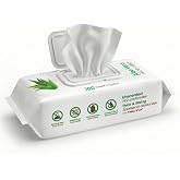 Best Pet Supplies Cleaning Dog Wipes - Hydrating Aloe, 100 Count | Unscented, Large 8x9" Pet Wipes, Vitamin E, Puppy &amp; Cat Safe, Gentle Grooming, Resealable Pouch Prevents Drying