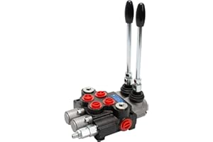 INPANOLS Hydraulic Tractor Loader Control Valve 2 Spool, 11GPM SAE Ports Hydraulic Directional Valve with Joystick