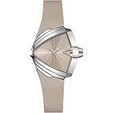 Hamilton Ventura Automatic Men's Watch, 34mm x 38mm Stainless Steel Case | Swiss Made, Brown Dial Analog Watch, Water Resistance 50m, Sapphire Crystal, Rubber Strap