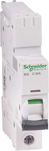 Schneider Electric 50A C Curve MCB 1 Pole IKQ for LoadCentre KQ Boards AC view 2