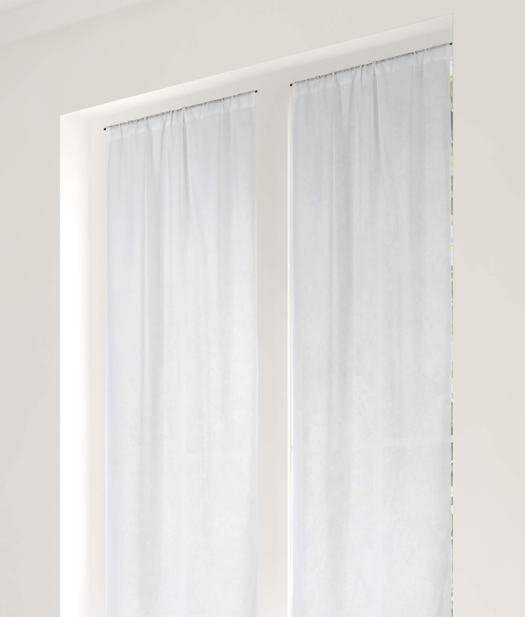 LINDER Curtain Window Treatments 100% Polyester White 60 x 200 cm