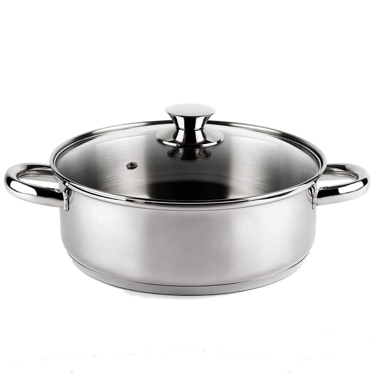 Vier CI16 Stainless Steel Induction Saucepan 16cm Silver