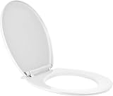Vinsani White Oval Soft Close Toilet Seat - Easy Clean Plastic WC Loo Seat view 4