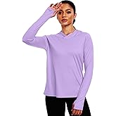 CADMUS Womens UPF 50+ Workout Long Sleeve Shirt Sun-Blocking Hoodies for Hiking Fishing with Thumb Holes