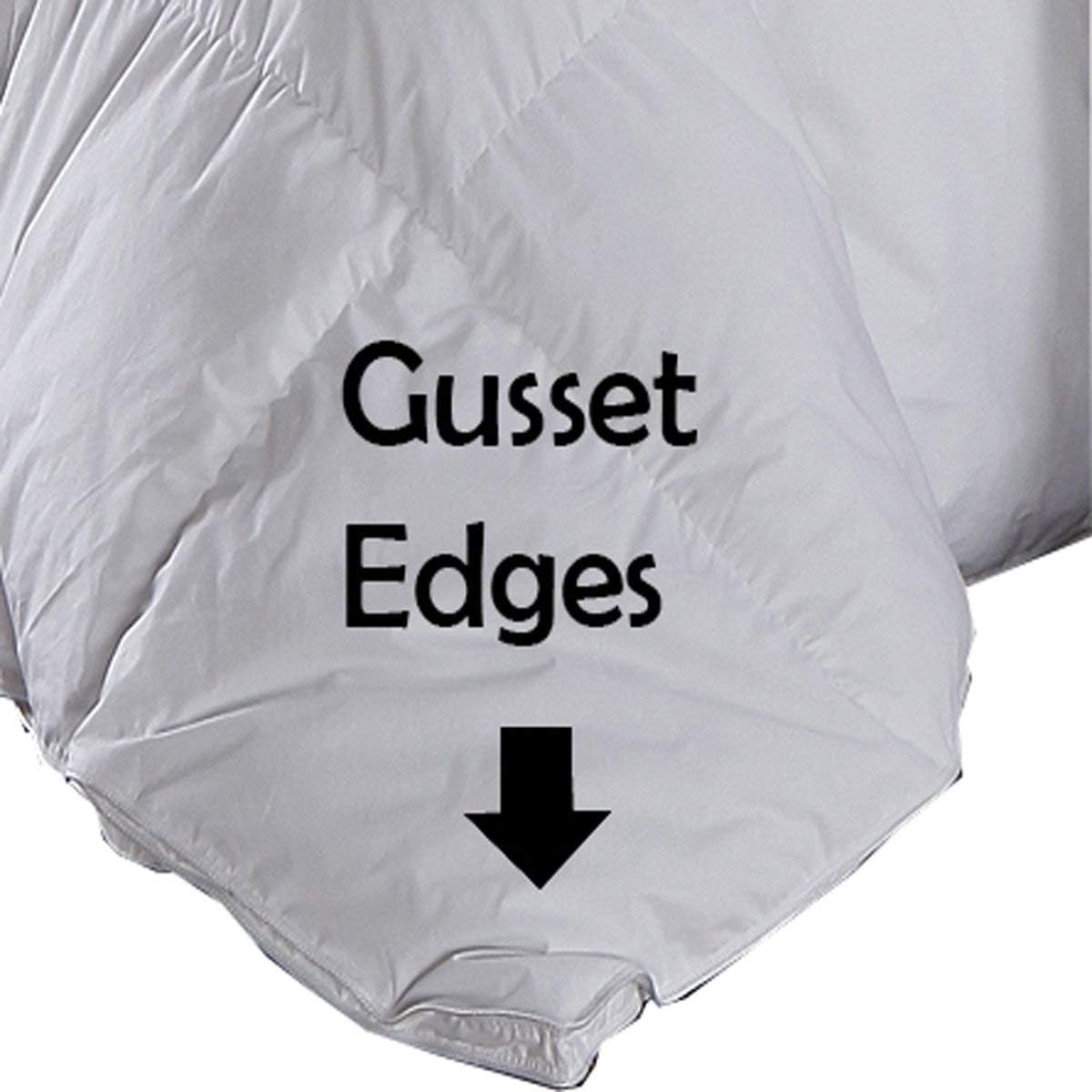 Royal Hotel's 300 Thread Count King Size Goose Down Alternative Comforter, Overfilled Comforter, Duvet Insert 100% Cotton Shell - 750FP - 86Oz - Solid White, King: Home & Kitchen