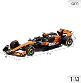 Bburago McLaren F1 MCL39 2025 #4 Norris 1:43 Diecast Car Papaya Black view 7