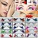 Lookathot 15 Pairs Feather False Eyelashes Eye Lashes- Natural Handmade Reusable Extensional Charming Sexy Funny Ladies Styles- Deluxe Party Stage Dance Costume
