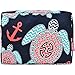 NGIL Makeup Bag for Women, Cute Cosmetic Bag, Lightweight Toiletry Make up Bag, Large Aesthetic Organizer Storage Pouch for Girls, Large Pouch, Toiletry Pouch (Sea Turtle Anchor-Navy)
