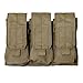 Outry M4 M16 AR-15 Type Magazine Pouch Mag Holder - Triple/Double/Single Airsoft MOLLE Mag Pouch - Velcro Closed Flap Version - Triple - Tan/Coyote Brown