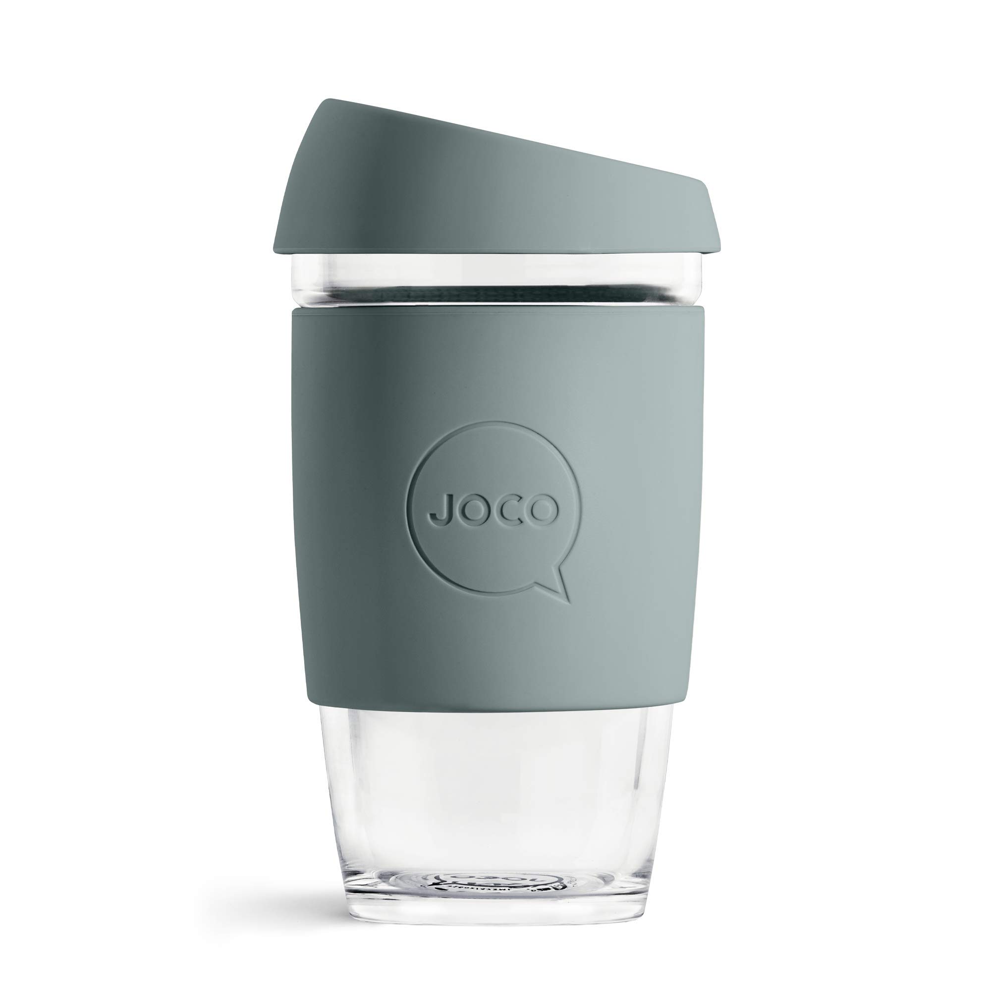 JOCO Glass Reusable Coffee Cup (Bluestone, 16 oz)