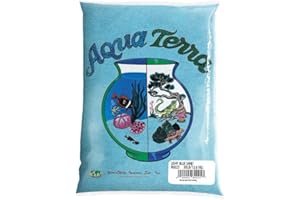 WORLDWIDE IMPORTS Aqua Terra Light Blue Sand, 5 Lbs - Premium Aquarium Sand, Decorative Substrate, Ideal Fish Tank Accessories, Natural Coated Sand for Decorative Tanks
