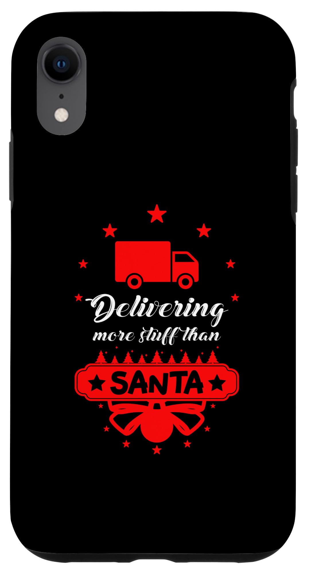iPhone XR Postal Worker Santa Funny Christmas Design Case
