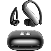 OLLSPAKER Sport Earbuds with Ear Hook 66hrs Playtime with LED Display Case, Wireless Bluetooth 6.0, Sports Over The Ear Earbuds, IPX4 Gym Workout Running Headphones, Deep Bass & Stereo Sound.