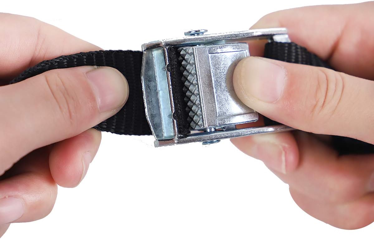 XSTRAP Cam Buckle Straps 6PK 8FT Powersports Tie-Downs 1-Inch Black: Home Improvement