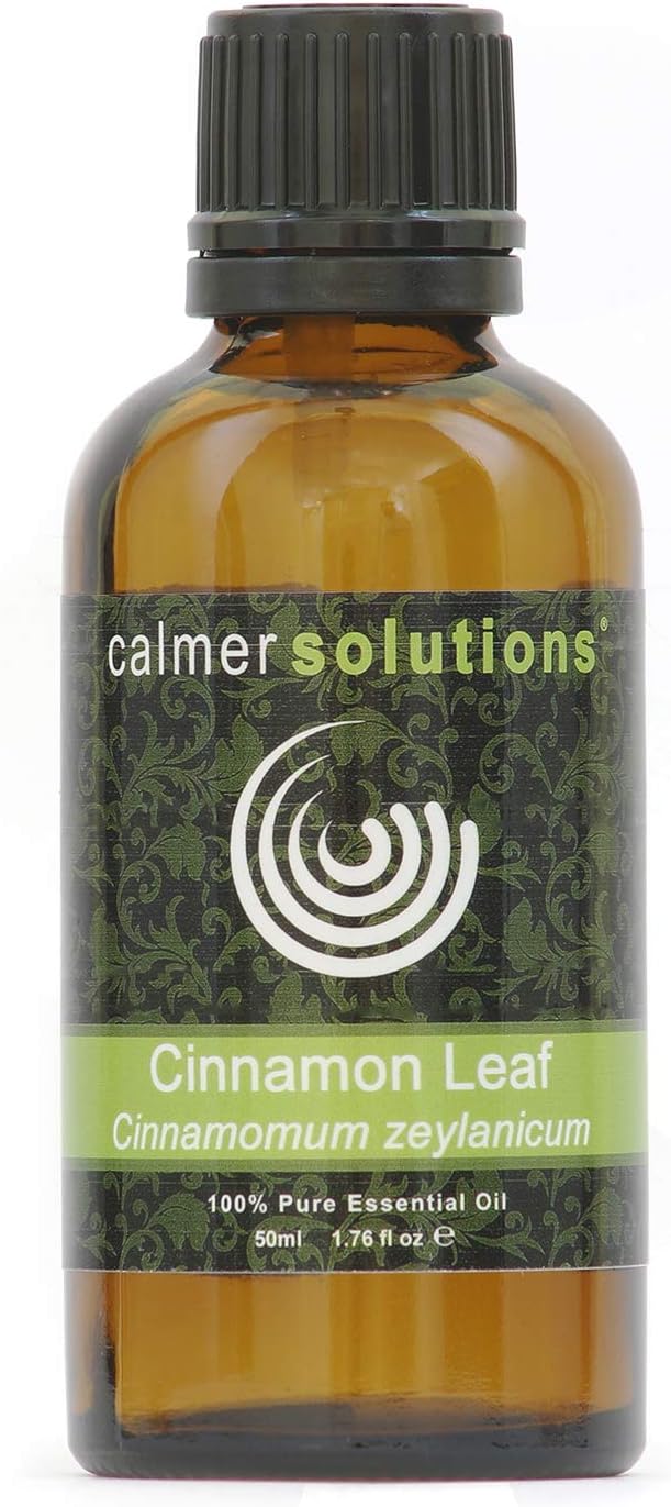 Cinnamon Leaf 100% Pure Essential Aromatherapy Oil 50ml, Clear Yellow, 50 ml (Pack of 1)