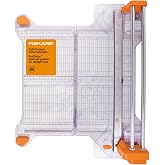 Fiskars ProCision Folding Rotary Bypass Paper Cutter, 12" Cut Length | Cuts Thick Materials, Self-Sharpening Paper Trimmer for Photos, Crafting &amp; Scrapbooking, Arts and Crafts Supplies