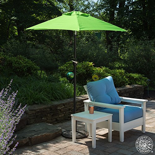 6 Ft Outdoor Patio Umbrella with Aluminum Pole, Easy Open/Close Crank and Push Button Tilt Adjustment - Light Green Market Umbrellas