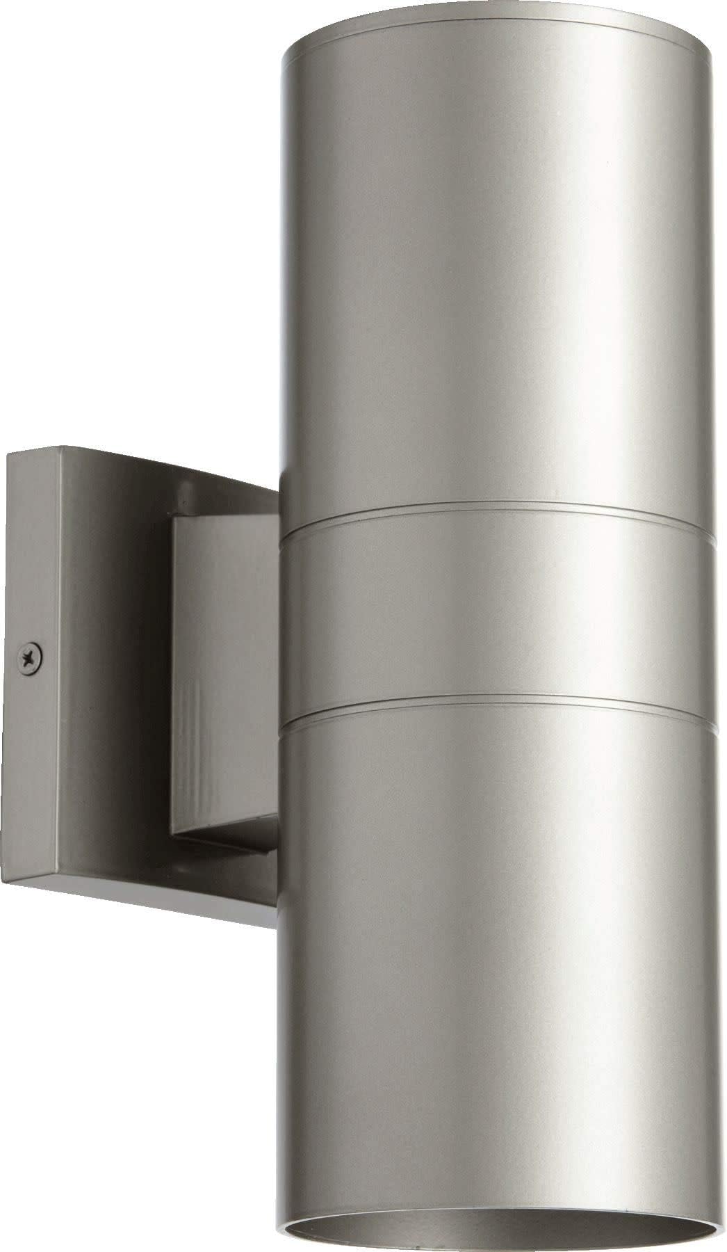 Quorum 720-2-3 Transitional Two Light Wall Mount from Cylinder Collection in Gray Finish