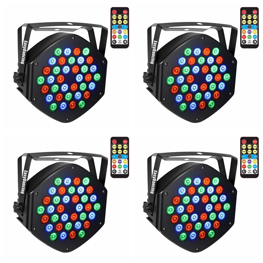 Photo 1 of **ONLY ONE REMOTE**Stage Lighting, 36x1W LED Par Light RGB 7 Channel with Remote for DJ KTV Disco Party (4pcs)