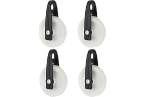 PATIKIL Nylon 2 Inch Diameter Outdoor Clothesline Pulley, 4 Pack White