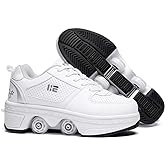 TAILORIA Four-Wheel 2-in-1 Roller Skate Shoes Unisex Skates Detachable Kids Sneakers with Wheels