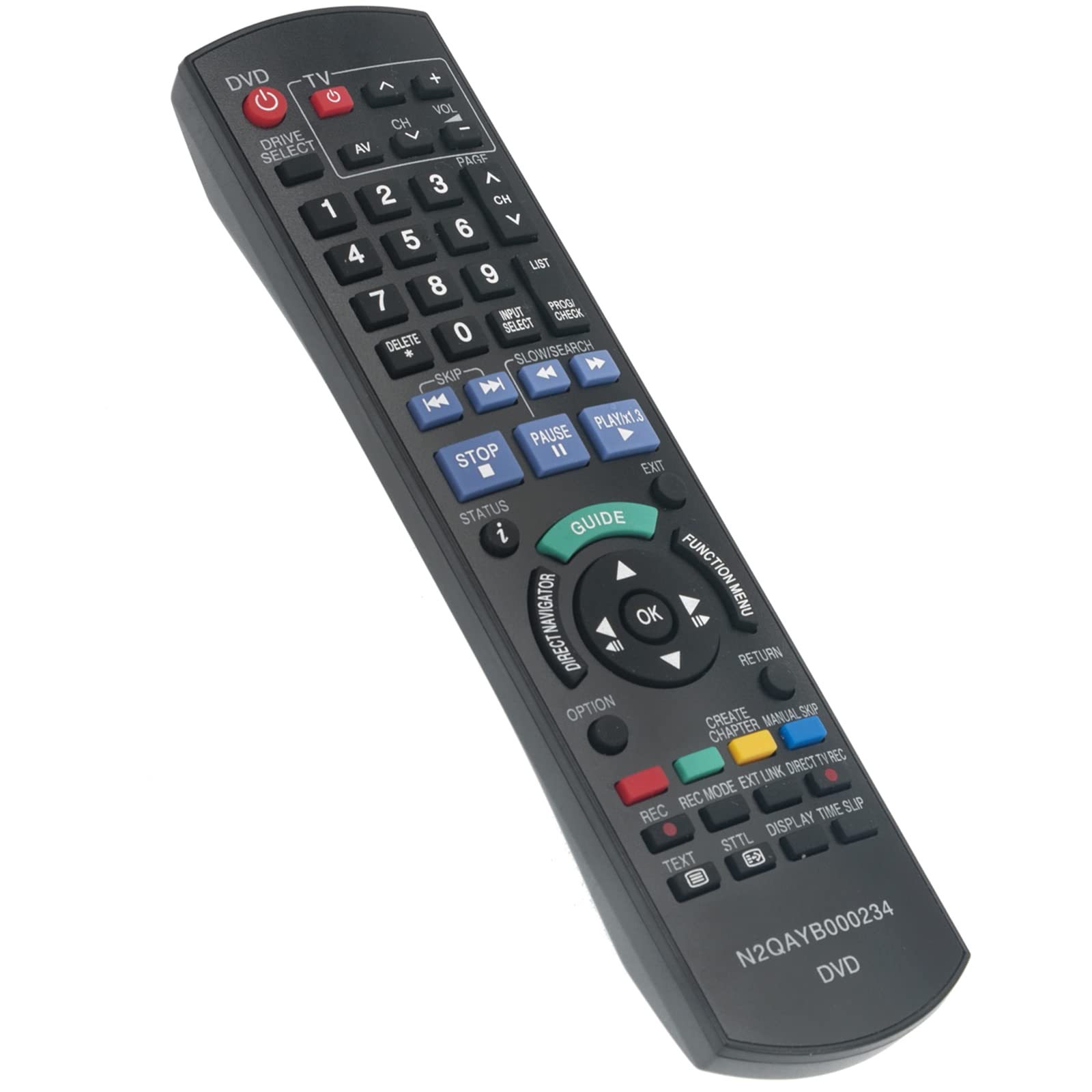 N2QAYB000234 Replacement Remote Control Fit for Panasonic DVD Recorder DMR-EX81S DMR-EX71S