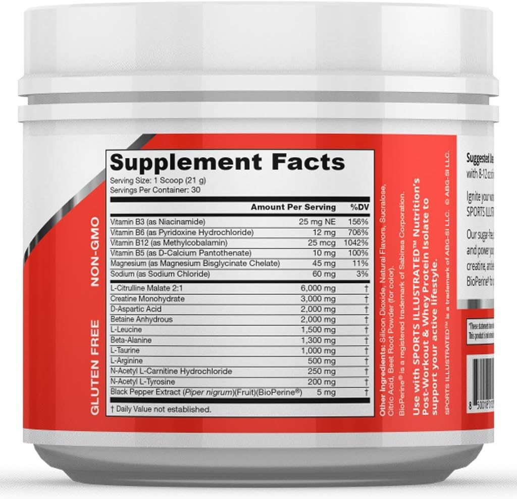 Sports Illustrated Nutrition - Pre-Workout - Pink Lemonade: Health & Personal Care
