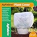 Agfabric Plant Covers Freeze Protection H30 xW60 0.9oz Plant Frost Protection Covers Drawstring Bags Winter Frost Pests Protection,White