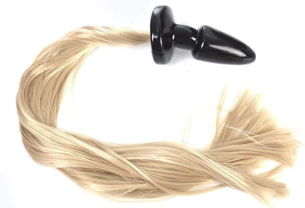 BaiNE DiDi E-rótíc Horse Tail P-lüg Golden Soft Silicone Fetish B-ütt P-lüg Añüs Open Pleasure for Woman BaiNE DiDi