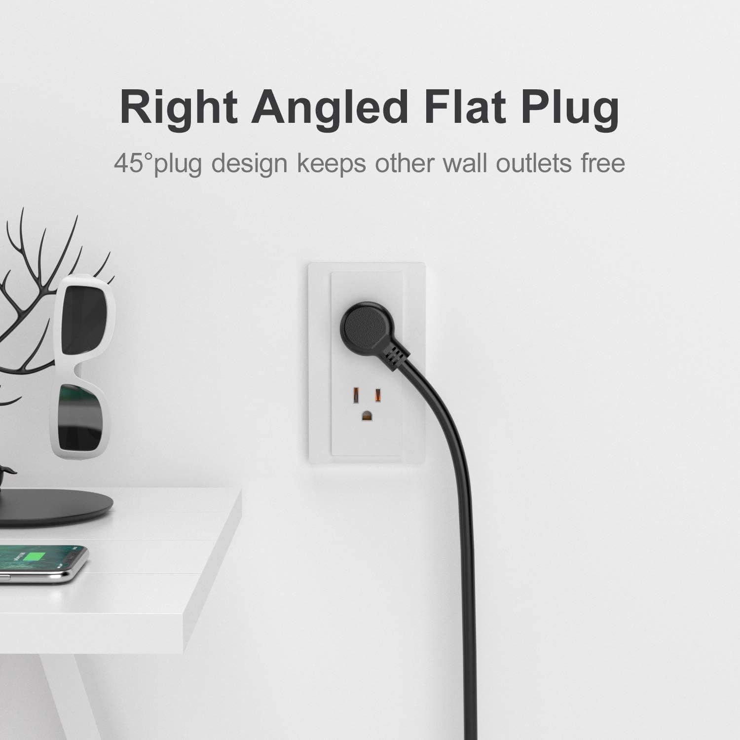 Surge Protector with USB (4360 Joules), Witeem 12 Outlets Power Strip and 4 Smart USB Charging Ports (5V/3.4A), Flat Plug, 1875W/15A, 6 Feet Heavy Duty Extension Cord, ETL Listed, Black: Home Audio & Theater