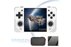CREDEVZONE RGB30 Handheld Game Console 4 inch IPS Retro Hand-held Games Consoles Hand Held Video Game Preinstalled System Support Multiplayer WF BT RK3566 128GB White