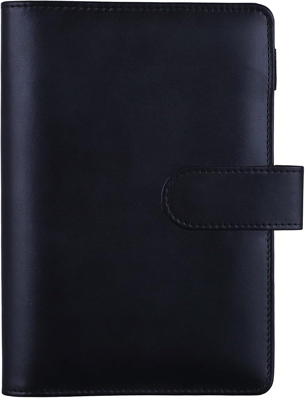 HAUTOCO PU Leather A6 Budget Binder Cover 6 Ring Notebook Organizer Black