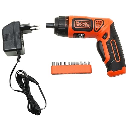 BLACK+DECKER BDCS36F 3.6V Li-Ion Cordless Screw Driver Kit with LED Guiding Light (10-Bits), Orange