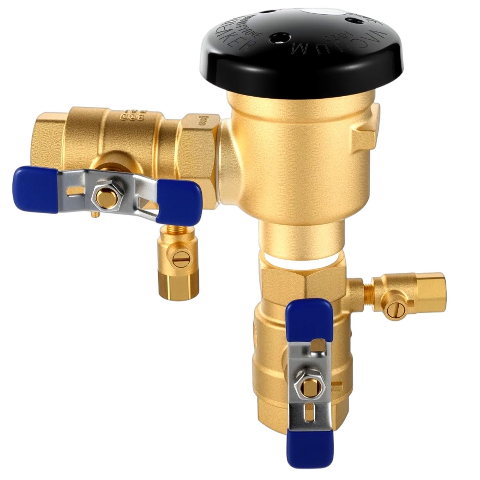Photo 1 of MorningRo 34-720A 3/4" 720A Brass Pressure Vacuum Breaker Assembly for Water Lines Valve Assembly Max 400 PSI Backflow Preventer Valve to Maintain Plumbing System Integrity (Blue)