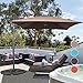 Sundale Outdoor 8.2ft Square Offset Hanging Umbrella Market Patio Umbrella Aluminum Cantilever Pole with Crank Lift, Corss Frame, Polyester Canopy, 360°Rotation, for Garden, Deck, Backyard (Coffee)