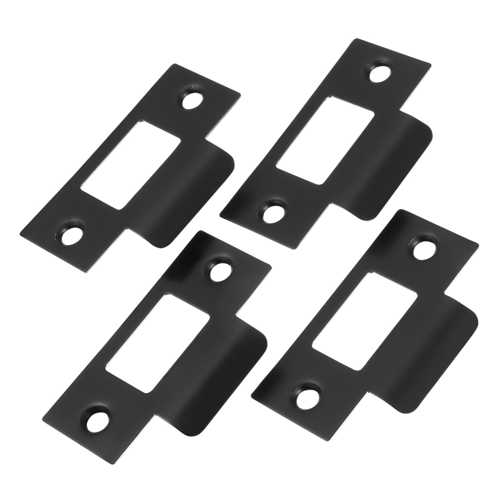 Housoutil 4pcs Deadbolt Strike Plates Reinforcement Plates for Door Latch Security Compatible with Door Handles and Hinges Steel Construction for Enhanced