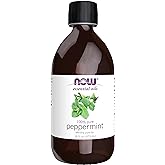 NOW Essential Oils, Peppermint Oil, Invigorating Aromatherapy Scent, Steam Distilled, 100% Pure, Vegan, Child Resistant Cap, 16-Ounce