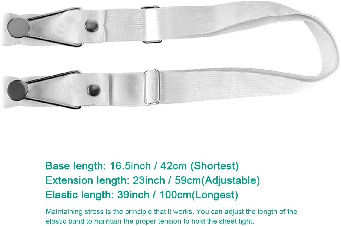 Bed Sheet Holder Straps- Adjustable Fitted Sheet Clips Bed Sheet Fastener Suspenders Elastic Gripper Holder Used for Bed Sheets,Mattress Covers, Sofa Cushion(Set of 4): Home & Kitchen