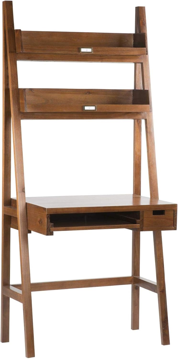 BANAK Ladder Desk 83,6 Wood 83x55x184 cm Colour Teak Amazon.co