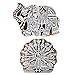 Hashcart Wooden Block Stamps - Indian Textile Printing Blocks - Elephant & Peacock Shapes for Fabric, Clay & Henna, Tattoo