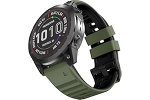 MYSNBKN Compatible with Garmin Fenix 6X/6X Pro Band Easy Fit 26mm Width Soft Silicone Watch Bands Replacement for Fenix 6X/6X Pro Fenix 5X/5X Plus Fenix 3/3 HR Smartwatch