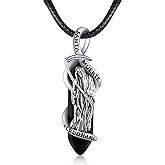 MONGAS Santa Muerte/Virgin Mary/Saint Jude Necklace Sterling Silver Santa Muerte/Virgin Mary/Saint Jude Jewelry Religion Necklace for Men Women