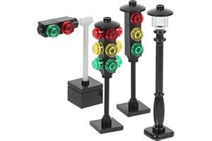 CORHAD Realistic Traffic Light Toy Set Building Blocks Kids Learning Toy Preschool Educational Landscape Decor