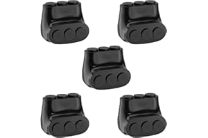 STARELO 5PCS 3 Port Insulated Connector, Single-Sided Splice, Multi Tap Cable Connector for Copper and Aluminum Wires, Slotted Allen Hex, Black Vinyl Coated, Pre-Filled with Oxide Inhibitor (4-14 AWG)