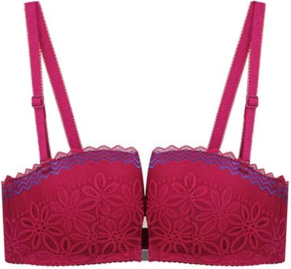 LIYUEJING Spitzen-BH Sexy Gesammelt Weiche Stahlring Vorne Schnalle BH