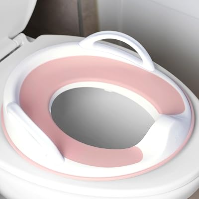 Jool Baby Potty Training Seat with Handles Fits Round & Oval Toilets Pink