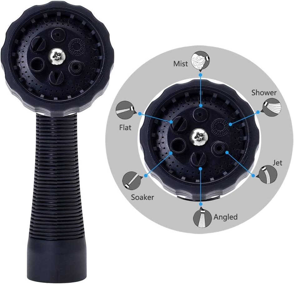 GREEN MOUNT Water Hose Nozzle Spray Nozzle, Metal Garden Hose Nozzle with Adjustable Spray Patterns, Perfect for Watering Plants, Washing Cars and Showering Dogs & Pets : Garden & Outdoor