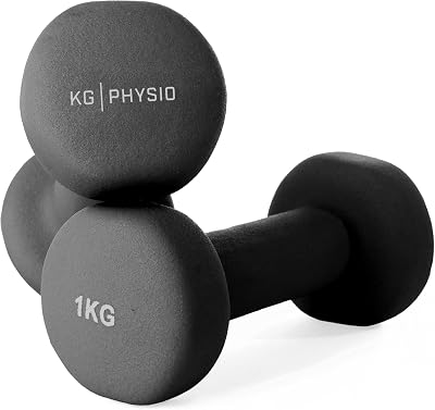 KG Physio Neoprene Dumbbells Set 1-10 kg Pair Anti-Roll Sweat-Resistant